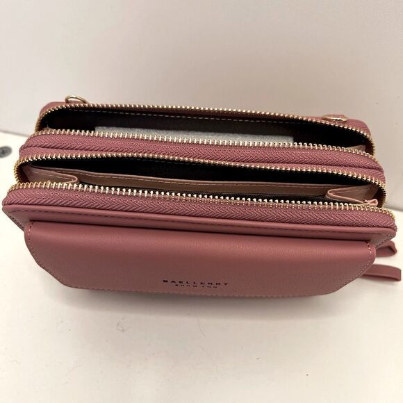 NWT Dusty Rose Hand crafted 12 Card Slot Large Capacity Crossbody Handbag - Picture 6 of 7